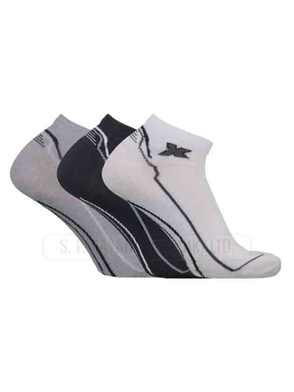 NEW MEN'S MOTIF PERFORMAX X-STRIPE COTTON RICH TRAINER LINER HOLIDAY SOCKS