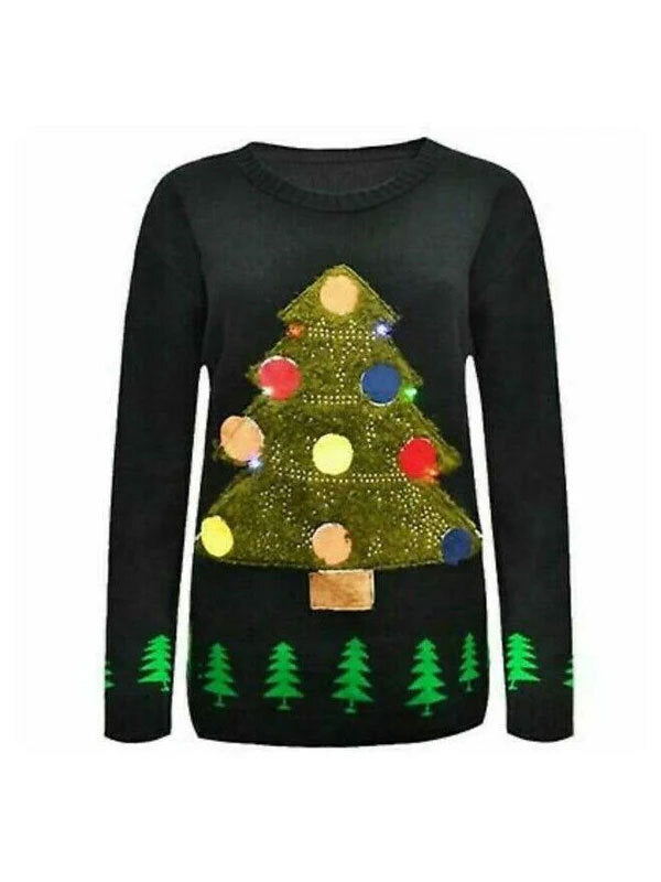 New Ladies Jumper Christmas Multi pom pom Pullover Women Tops Size Knitted Rude