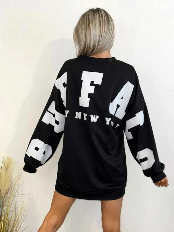 New Ladies and Women's Buffalo slogan oversized long sleeve Tops Size shirts