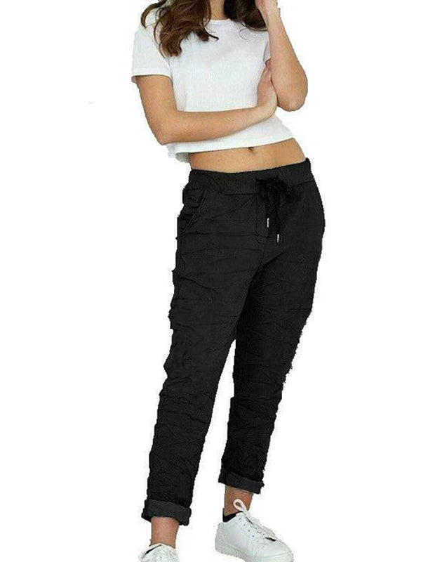 palazzo pants Women's Plain Italian Magical Causal Stretch Summer Trousers